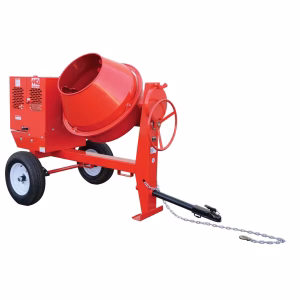 Concrete Mixer – 9 cu ft – Tow‑Behind – Gas – Steel Drum