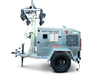 Hybrid Light Solutions NS6KW‑ARCTI is a 6 kW hybrid tow‑behind light tower