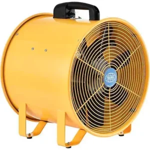 designed to attach to flexible ducting, which allows it to function as both a blower (supply fresh air) and an exhaust fan (remove fumes or stale air).